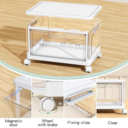 Clear Storage Bins with Lids thumbnail 3