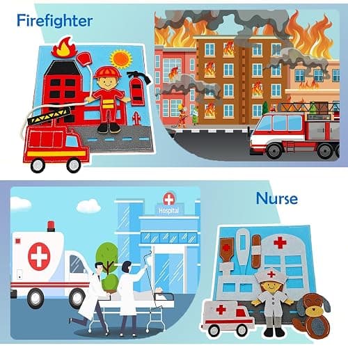 Sendhjurf Montessori Book Busy Board Activity Role Play Books for Toddlers 3-5 Year Old Girls Boys Toys Brithday Gifts thumbnail 6