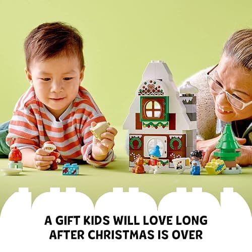 LEGO DUPLO Santa's Gingerbread House Building Set, Christmas Toy for 2 Year Old Boys and Girls, Includes Santa Claus Figure, Stocking Filler Idea, Great Gift for Toddlers, 10976 thumbnail 7