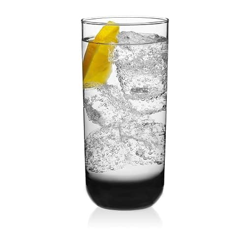 Libbey Polaris Tumbler and Rocks Glass Cups Set, Smoke Hue Mixed Drink Glasses with Straight Lines, Lead-Free, Drinkware Set of 16 for all Beverages thumbnail 7