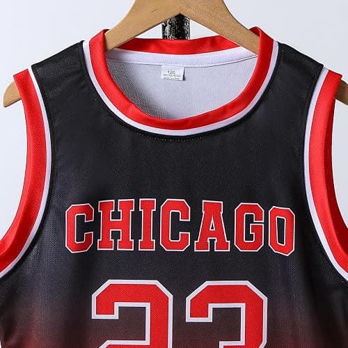 Basketball Jerseys 23# for Kids Youth Sports T-Shirt Jersey Boys Girls Gradient Basketball Uniform Set 6-16Years thumbnail 4