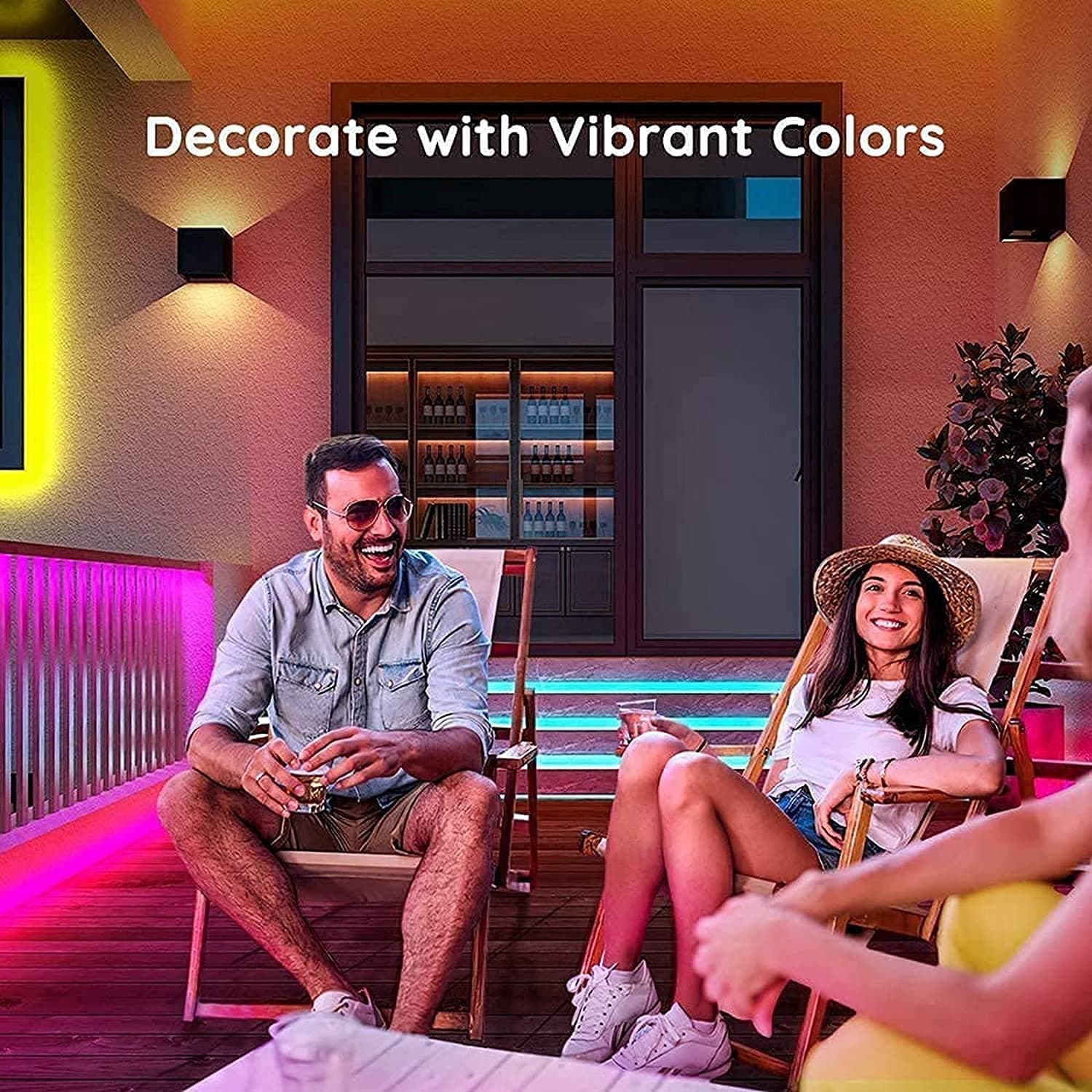 Bluetooth LED Strips Lights, ALED LIGHT 5050 RGB 2x5 Meters LED Strip Lights 12V Waterproof Light Band Controlled by Remote Control 40K or Smart Phone for Home, Outdoors and Decoration thumbnail 5