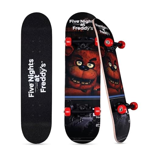 Skateboard with Printed Graphic Grip Tape - Great for Kids and Teens, Cruiser Skateboard with ABEC 5 Bearings, Durable Deck, Smooth Wheels - Image 1