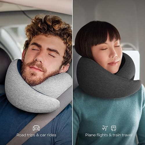 Ostrichpillow Go Neck Pillow, Travel Pillows for Airplanes, Premium Memory Foam Travel Pillow, 360º Ergonomic Design, Asymmetrical Sides, Travel Bag Included, Washable Modal Cover thumbnail 6