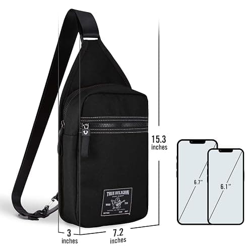 True Religion Crossbody Bag Men – Casual Shoulder Sling Bag for Men, Small Travel Men’s Crossbody thumbnail 5