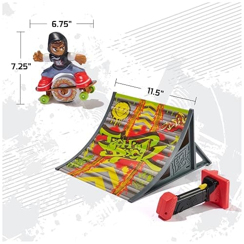 Tech Deck Shred N' Blast Sk8board, Motorized Finger Skateboard Toy with Rider & Ramp for Fast Tricks & High Jumps, Kids Toys for Boys and Girls Ages 6 & Up thumbnail 3