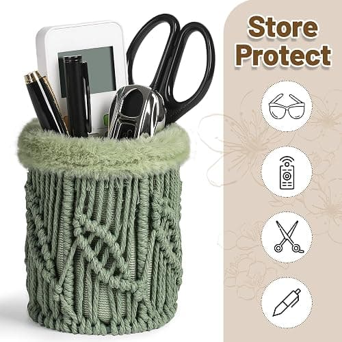 HOSROOME Glasses Holder for Nightstand Boho Decor Eyeglass Holder Stand for Office Desk Organizer thumbnail 6