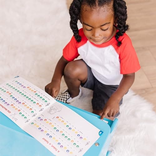 Melissa & Doug Learn-to-Play Piano with 25 Keys and Color-Coded Songbook - Blue thumbnail 5