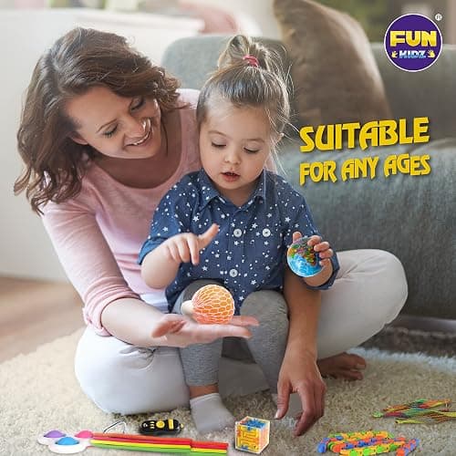 Gift Fidget Box Toys Pack for Kids 3-12, FunKidz Sensory Toys for Boys Girls Age 7-12 Autistic Children in Mystery Storage Portable Box thumbnail 9