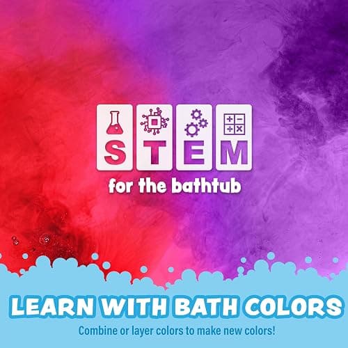 Tub Works® Bath Color Brush™ Kids Bath Bomb Set | Nontoxic & Fragrance-Free | Use Brush to Paint Water with Vibrant, Fizzing Colors | Fun BathBombs for Kids Bath | Creative Bathtub Toys for Toddlers thumbnail 7