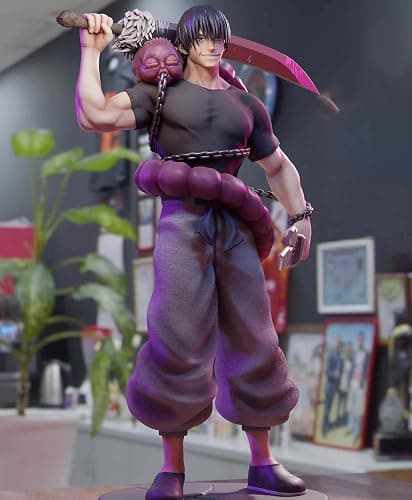 MABAIUDE Fushiguro Toji Figure Statue JJK Figure Model, 22cm Standing Pose Anime Action Figures JJK Fushiguro Toji Statue Handmade Collectible Desktop Decoration Gifts for Fans thumbnail 2