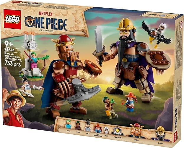 LEGO ONE PIECE Dorry vs. Brogy – Giants of Little Garden - Building Toy for Boys & Girls, Ages 9+ - with 4 Minifigures - Playset for Kids & Anime Fans - Gift for Birthdays - 75644 thumbnail 2
