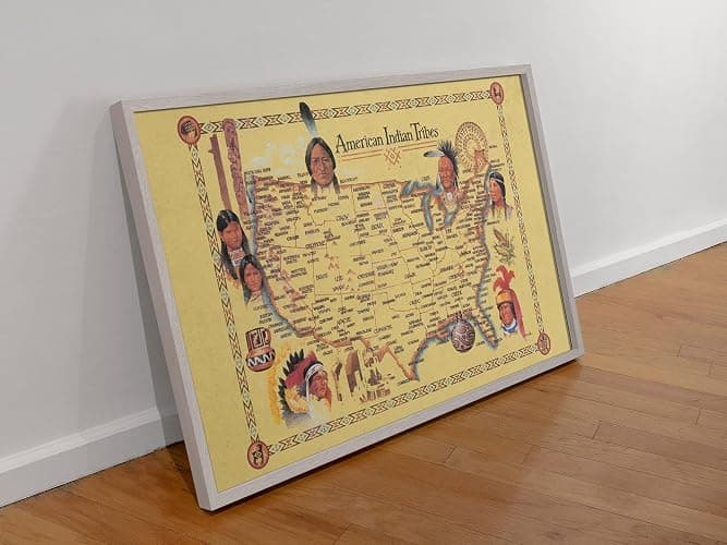 Native American Heritage Month Decor Tribes US History Posters Diagram Geography For Classroom Education Cultural Decorations Cool Wall Art Print Poster 18x12 thumbnail 5