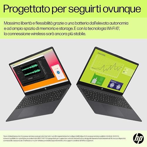 HP Laptop 15-fd0010sl, Intel N100, RAM 8GB DDR4, SSD 128GB UFS, Intel UHD, Display 15.6” HD SVA 250 Nits, Antiriflesso, Ultraslim, 720p TNR Privacy Cam, Windows 11 S, Grigio lavagna thumbnail 9