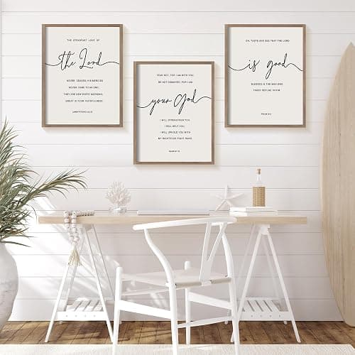 Heiple The Lord Your God Is Good Wall Decor 11"x14" Framed Wooden Wall Sign for Home Decor Farmhouse Vintage Rustic Living Room Minimalist Christian Wall Art (Brown, 11”x14”) thumbnail 7