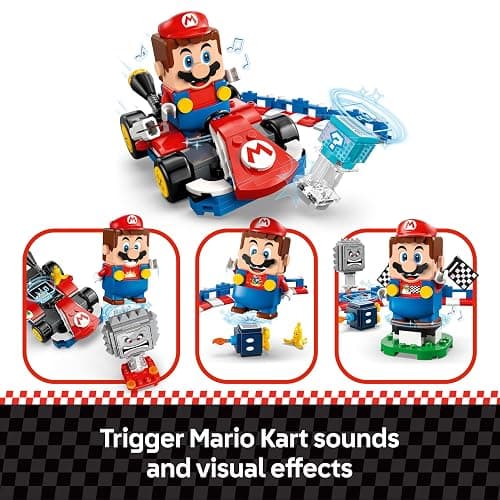 LEGO Mario Kart – Interactive Mario & Standard Kart - Toy Race Course with a Car, 3 Figures, a Podium & Barriers - Gamer Gift for 7+ Year Old Boys & Girls - 72043 thumbnail 7
