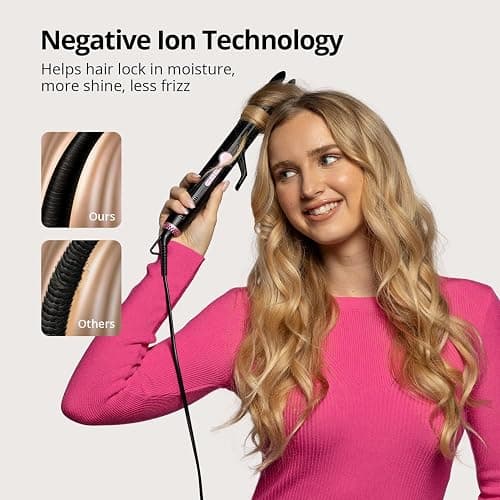 CrazyMar 2 in 1 Hair Straightener and Curler, Professional Straightener with 9 Adjustable Temp&360° Cool Airflow&Auto Shut-Off&Anti-Scald Shell&Digital Display&Dual Voltage&Ionic for Short&Long Hair thumbnail 8