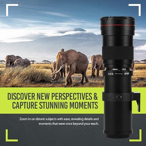 High-Power 420-1600mm f/8.3 HD Manual Telephoto Zoom Lens for Canon T1i T2i T3 T3i T4 T4i T5 T5i T6 T6i T6s T7 T7i T7s T8i EOS 1D 5D 6D 7D 30D 40D 50D 60D 70D 80D 90D XS XSI SL3 SL2 SL1 thumbnail 7