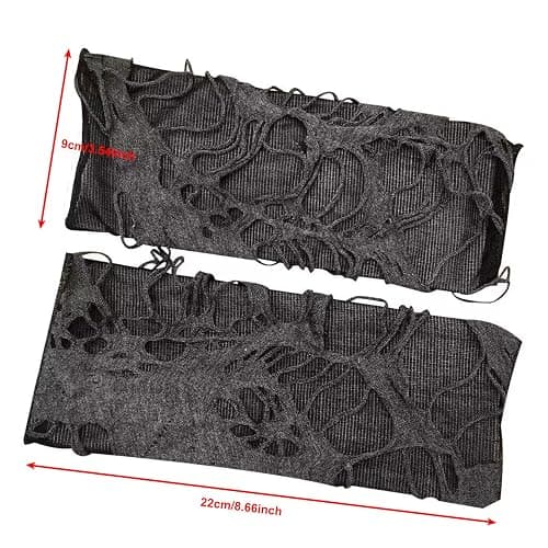 Luwigs Women's Punk Fingerless Gloves Arm Warmers Black Broken Slit Ripped Gothic Gloves for Halloween Costume Party 1 Pair thumbnail 3