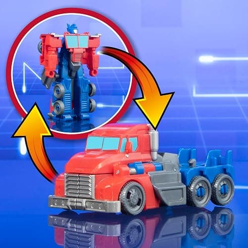 Transformers 1-Step Flip Heroes 3-Pack, 4-Inch Wheeljack, Bumblebee, and Optimus Prime Action Figures, Kids Easter Toys or Basket Stuffers, Age 6+ thumbnail 4