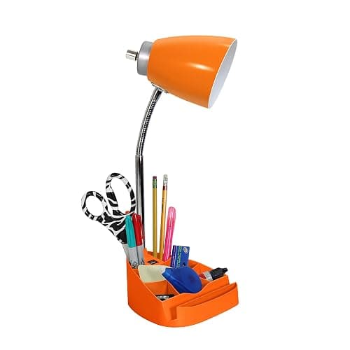 Limelights LD1056-ORG Desk Lamp Organizer with iPad Tablet Book Stand and USB Charging Port, Orange thumbnail 4