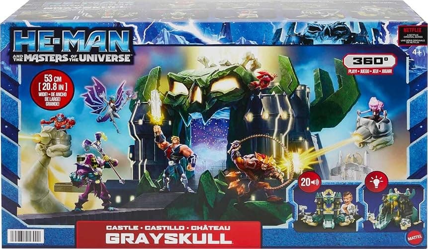 Masters of the Universe and He-Man Playset, MOTU Castle Grayskull with Drawbridge, Lights, 20 Sounds, Blasters thumbnail 3