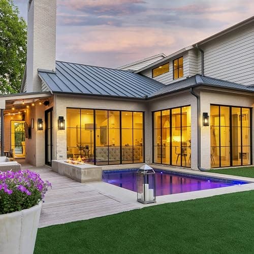 Outdoor Wall Light Fixtures, Exterior Waterproof Wall Lanterns, Porch Sconces Lighting with E26 Sockets & Glass Shades, Modern Matte Black Outside Lights for Patio Front Door Entryway Garage, 2-Pack thumbnail 6