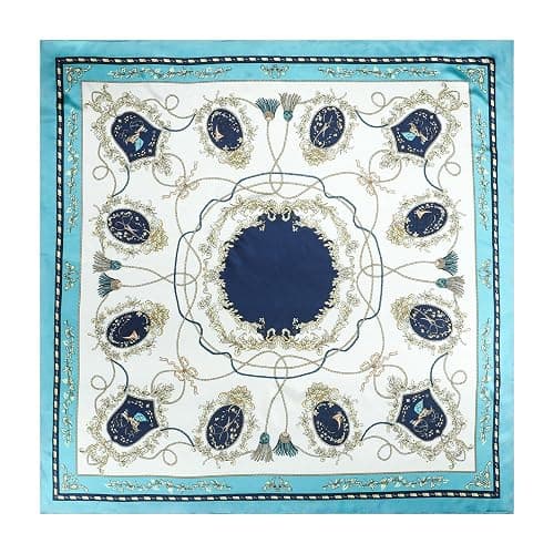 RIIQIICHY Head Scarf for Women Like Silk Scarf Hair Scarf Printed Square Scarf Bandanas for Women 35 Inches thumbnail 7