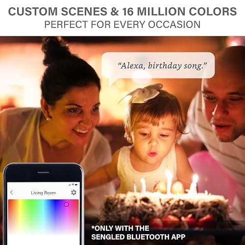 Sengled Smart Light Bulbs, Color Changing Alexa/Bluetooth Mesh, Dimmable LED Bulb A19 E26 Multicolor, High CRI, High Brightness, 8.7W 800LM, 1Pack thumbnail 6