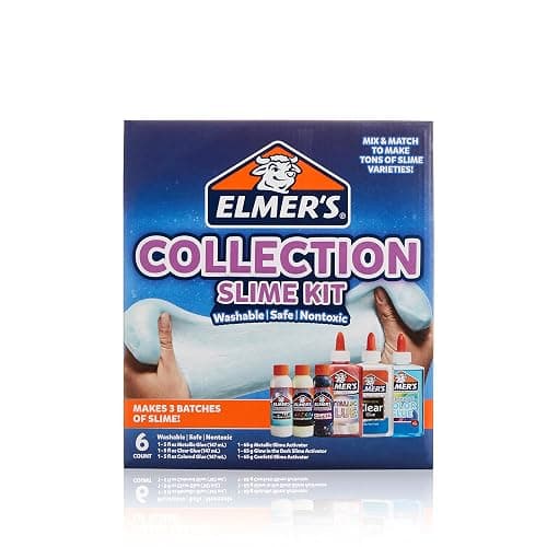 Elmer's Collection Slime Kit, Washable, Nontoxic, 6 Count - Includes Metallic, Clear, Colored Glue, Magical Liquid Slime Activators thumbnail 6