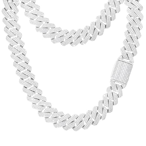 Ucciyo 20MM Cuban Link Chain for Men Iced Out Miami Cuban Necklace 18k Gold Plated 5A+ Zicron 10MM/12MM/14MM/20MM Iced Out Chain Gold/Silver Bling Luxury Hip Hop Jewelry For Women Men - Image 1