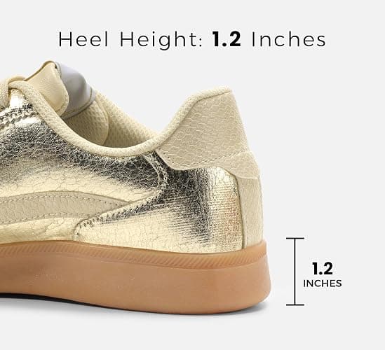 LUCKY STEP Women's Retro Fashion Sneakers Classic Casual Walking Shoes Non Slip Comfort Skate Shoes thumbnail 4