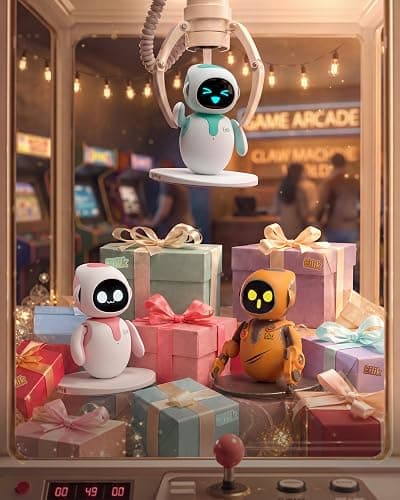 ENERGIZE LAB Eilik –Your Desktop Companion Full of Personality with Expressive Animations & Reactions, Touch-Responsive Play, Mini Games, Robot for Adults & Kids thumbnail 7