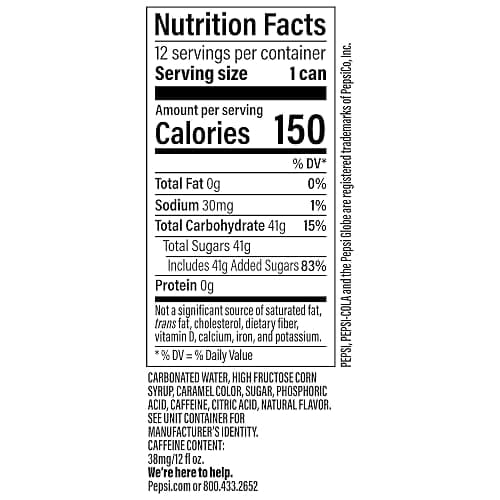 Pepsi Cola Soda, 12 Fl Oz Cans (Pack of 12) thumbnail 2