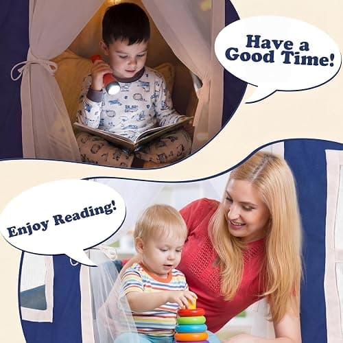 Breling 3 Panel Bunk Bed Curtains for Bottom Loft Bed Tent Set with Felt Flag Double-Layer Twin Bunk Curtains Playhouse Accessories for Boy Girl Bedroom(Blue and White,Classic) thumbnail 7