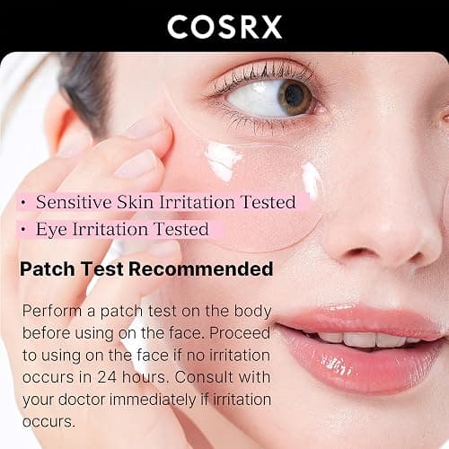 COSRX Pink Peptides Collagen Hydrogel Eye Patch for Puffy Eyes and Dark Circles, Under Eye Mask, 60 Under Eye Patches, Korean Skin Care - Stocking stuffers for women thumbnail 9