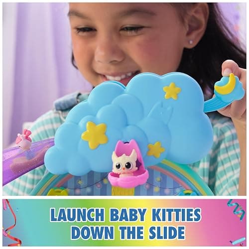 Gabby's Dollhouse Kitty Care Ear Purrfect Playroom – 17-Piece Playset with 4 Toy Figures, Dollhouse Furniture, Doll Accessories & Baby Doll Stuff for Kids Ages 3+ thumbnail 6