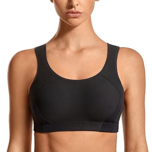 SYROKAN Bounce Control Plus Size Sports Bras for Women High Support Double Back Hooks Full Coverage Padded Wireless Bra - Image 1