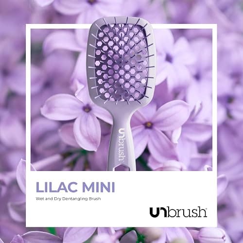 FHI Heat UNbrush Mini Detangler Brush for Pain-Free Brushing on All Wet or Dry Hair Types — Durable Duoflex Anti-Static Bristles, Lightweight Handle, Vented Mini Hair Brush thumbnail 8