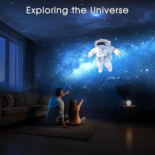 AIRIVO Visual Star Projector, 3D Dynamic Projector with 60 3D Scenes, Galaxy Projector with Bluetooth Speaker, Night Light Projector for Room Decor, Ideal Gift for Kids, Adults, Valentine's Day thumbnail 3