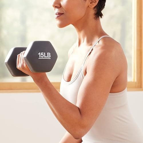 Amazon Basics Neoprene Dumbbell Hand Weights for Exercise and Muscle Toning thumbnail 5