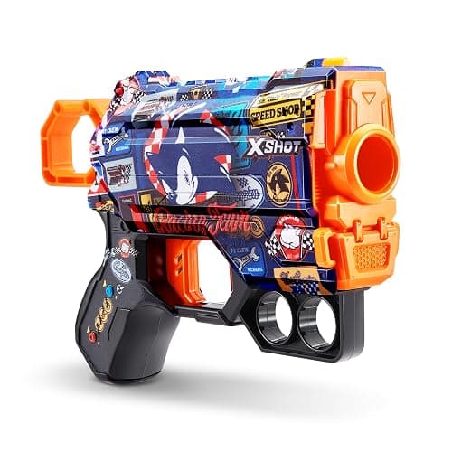 XSHOT Skins Menace - Sonic Race Team (2 Pack + 16 Darts) by ZURU, Easy Reload, Air Pocket Dart Technology, Toy Foam Dart Blaster for Kids, Teens, Adults, Frustration Free Packaging thumbnail 2