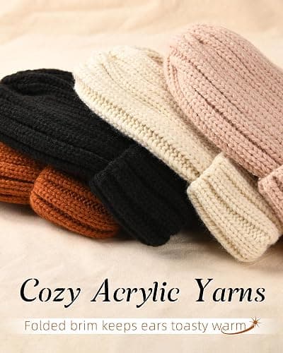 FURTALK Winter Hats for Women Double Layer Fleece Line Beanie Hat with Bobble Pom Pom Hats thumbnail 9