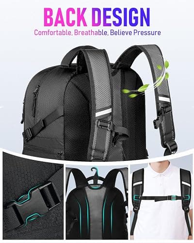 LOINTET Basketball Bag Backpack with Ball Holder Shoes Compartment, Large Basketball Accessories Sports Bag thumbnail 5