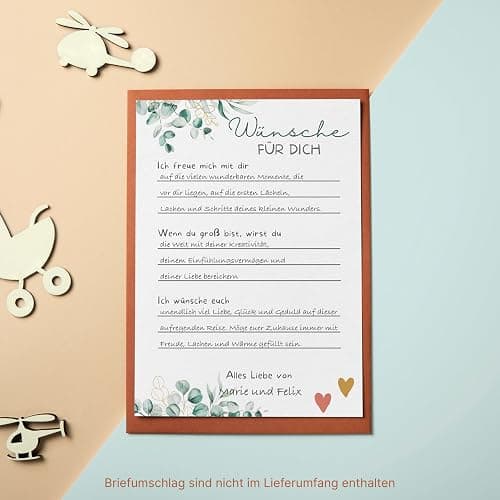 20 Ratespielkarten für Babypartys - Babyparty Spiele für Gender-Reveal-Party und Babyshower, Tippkarten für Baby Mädchen und Jungen 20 Stück (Eukalyptus) - Eukalyptus - 20 Karten thumbnail 4