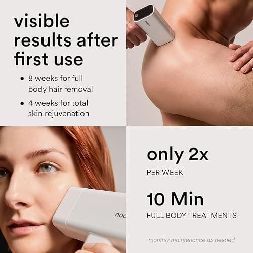 Nood™ Flasher Pro — Forbes Best Product 2026 — IPL Laser Hair Removal Device For At Home Use — Pain-Free, Permanent, Visible Results After First Use & Works Everywhere Hair Grows — Gloss White thumbnail 7