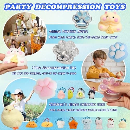 20pcs Squishy Pack,Fidget Toys Kit,Include taba Squishies Party Favors for Kids 4-8 8-12 Treasure Box Toys for Classroom Birthday Xmas Gifts Goodie Bag Stocking Stuffers for Teens (20pcs) thumbnail 7
