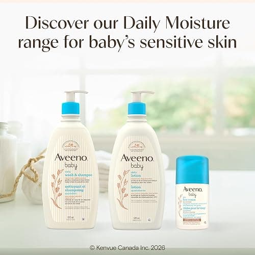 Aveeno Baby Daily Moisture Wash & Shampoo, Tear-Free, 18 fl. oz | 2-in-1 Baby Wash and Hair Shampoo with Oat Extract, for Sensitive Skin and Hair, No Added Parabens thumbnail 8