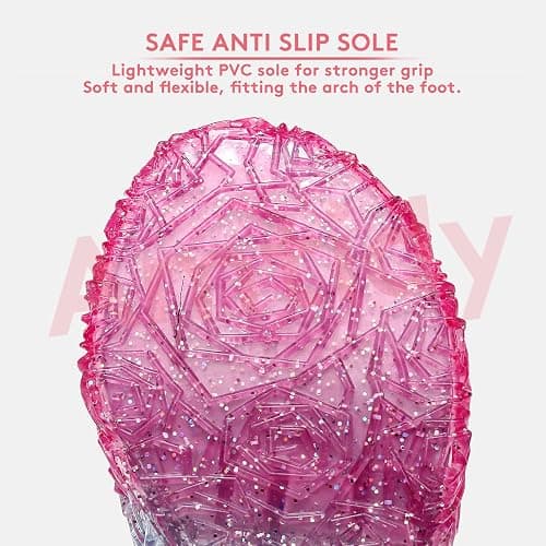 Amtidy Flats Mary Jane Dance Party Cosplay Shoes, Snow Queen Princess Birthday Sandals for Little Girls, Toddler thumbnail 4