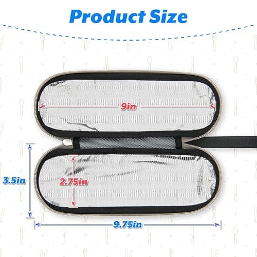 Cosmos Portable Travel Felt Tableware Carrying Storage Case Zipper Bag for Cutlery Kit Flatware Chopsticks Spoon Fork in Camping Travel Picnic Office thumbnail 3